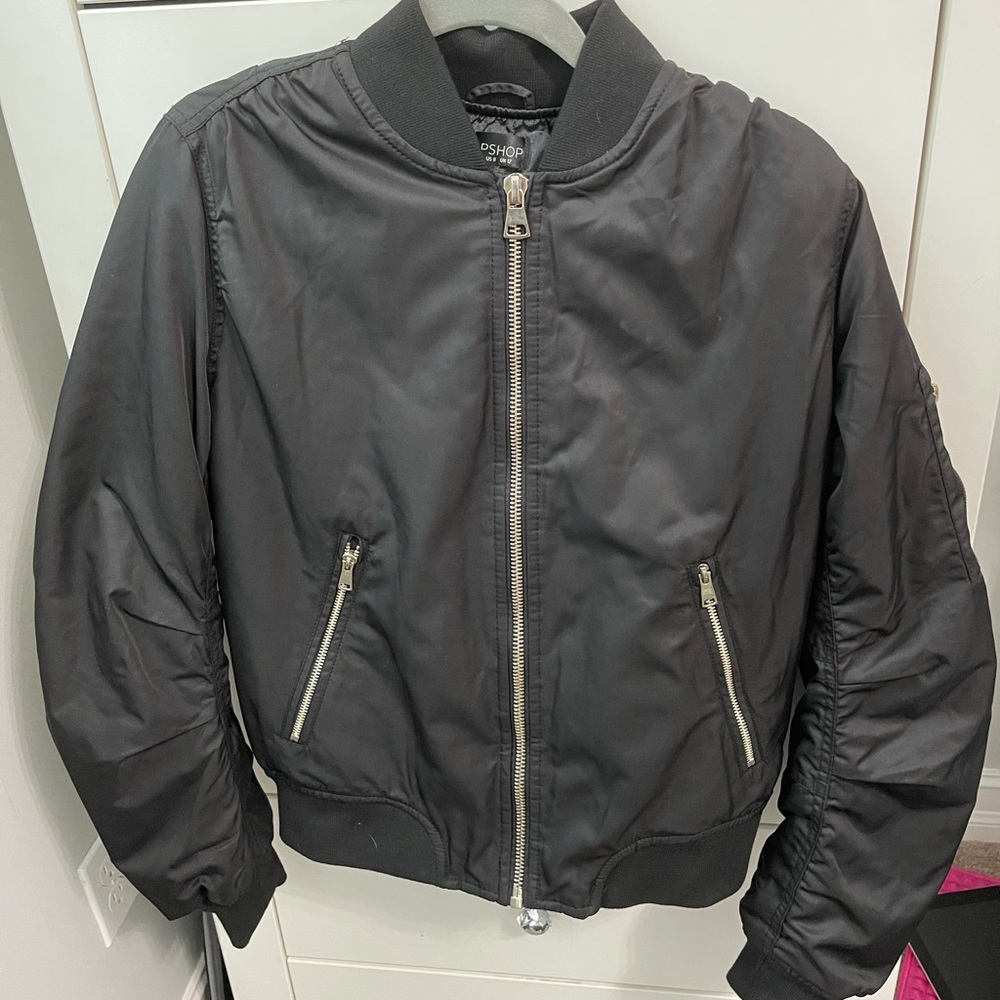 Top Shop Black Bomber Jacket